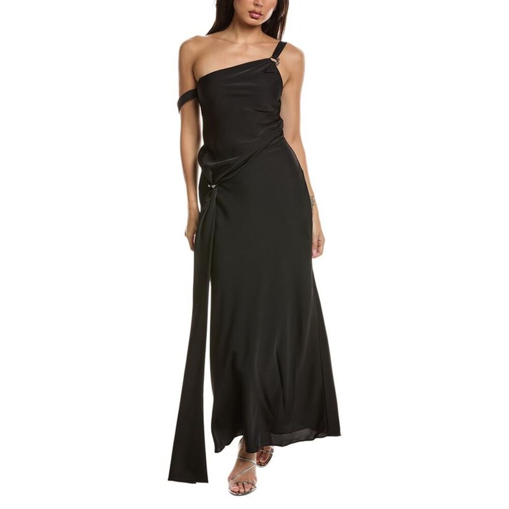 Misha Womens The Horizon Satin Dress, Black